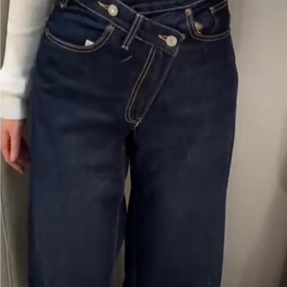 Zara Dark Indigo Straight Leg Jeans
